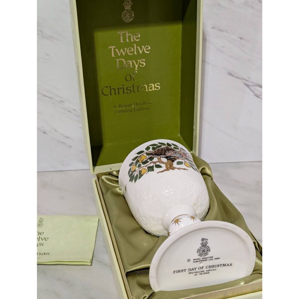 A Royal Doulton Limited Edition First Day Of Christmas Porcelain Goblet Boxed